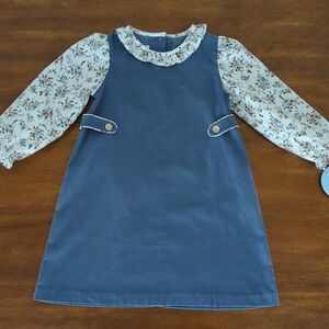 Little English Greenwich Jumper Set - Brownfield Floral girls size 5 NEW WT